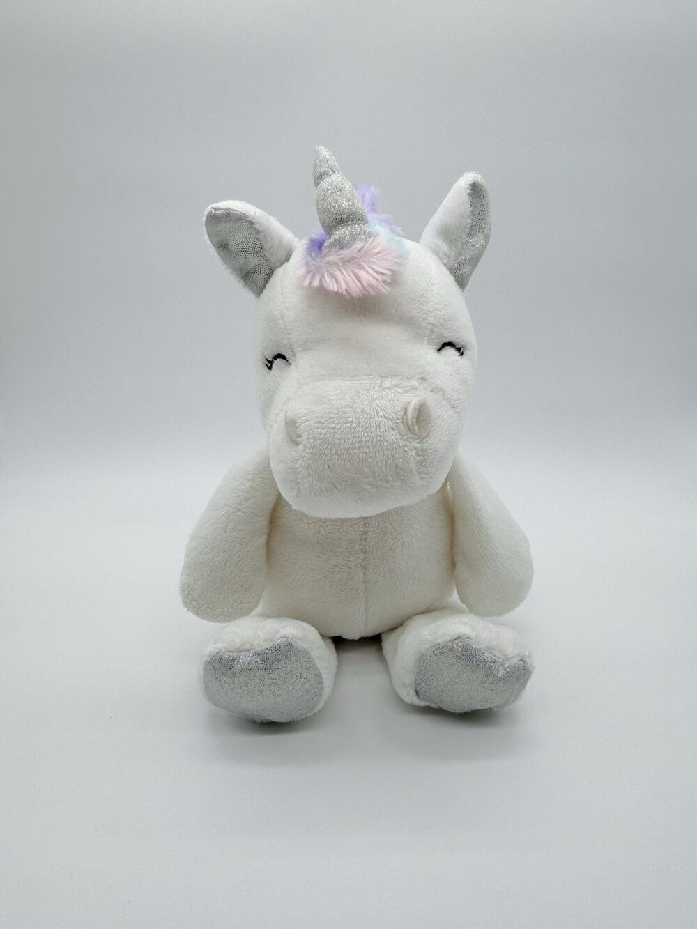 Carters Unicorn Plush Doll Blue Pink Mane Fuzzy Soft Baby Toy Lovey Sparkle 2018